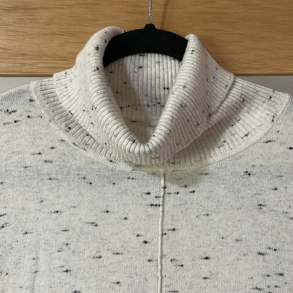 Calvin Klein Sweater Turtleneck Lightweight Top Knit Long Sleeve Speckled Size L - Picture 3 of 11